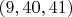 $(9, 40, 41)$