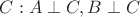 $C: A\perp C, B\perp C$