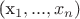 (x_1,..., x_n)