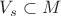 $V_s\subset M$ $V_s\subset M$