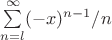 $\sum\limits_{n=l}^{\infty}(-x)^{n-1}}/n$