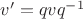 $v^\prime = qvq^{-1}$ $v^\prime = qvq^{-1}$