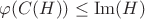 $\varphi(C(H)) \leq \operatorname{Im}(H)$