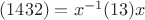 $(1432)=x^{-1}(13)x$