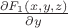$\frac{\partial F_1(x,y,z)}{\partial y}$
