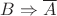 $B \Rightarrow \overline A$
