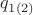 $q_{1(2)}$