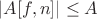 $|A[f,n]| \leq A$