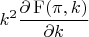 $k^2\dfrac{\partial\operatorname{F}(\pi,k)}{\partial k}$