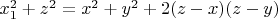 $x_1^2+z^2=x^2+y^2+2(z-x)(z-y)$
