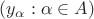 $(y_\alpha:\alpha\in A)$