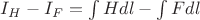$I_H-I_F = \int H dl - \int F dl$ $I_H-I_F = \int H dl - \int F dl$
