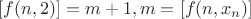 $[f(n,2)]=m+1,m=[f(n,x_n)]$