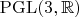 $\mathrm{PGL}(3,\mathbb R)$