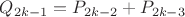 $Q_{2k-1}=P_{2k-2}+P_{2k-3}$