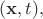 $(\mathbf{x},t),$