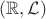 $(\mathbb R,\mathcal L)$