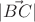 $|\vec {BC}|$