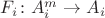 $F_{i} \colon A_i^m \to A_i$