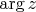 $\operatorname{arg}z$