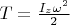$T=\frac{I_z\omega^2}{2}$