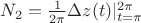 $N_2=\frac{1}{2\pi}\Delta z(t)|_{t=\pi}^{2\pi}$
