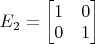 $E_2=\begin{bmatrix}1&0\\0&1\end{bmatrix}$