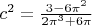 $c^2=\frac{3-6\pi ^2}{2\pi^3+6\pi}$