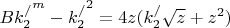 $B{k_2^/}^m-{k_2^/}^2=4z({k_2^/}\sqrt{z}+z^2)$