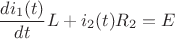 $$\frac{di_1(t)}{dt}L+i_2(t)R_2=E$$