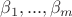 $\beta_1,...,\beta_m$
