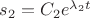 $s_2=C_2e^{\lambda_2t}$