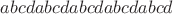 $abcdabcdabcdabcdabcd$