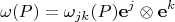 $$\omega(P)=\omega_{jk}(P)\boldsymbol{\mathrm{e}}^j\otimes \boldsymbol{\mathrm{e}}^k$$