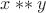 $x \mathbin{{*}{*}} y$