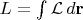 $L = \int\mathcal L\, d\mathbf r$