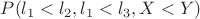 $P(l_1 < l_2, l_1 < l_3, X < Y)$