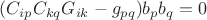 $(C_{ip}C_{kq}G_{ik} - g_{pq})b_{p}b_{q}=0$
