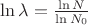 ${\ln {\lambda}}=\frac{\ln {N}}{\ln {N}_{0}}$