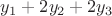 $y_1+2y_2+2y_3$