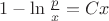 $1-\ln \frac{p}{x}=Cx$