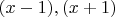$(x-1), (x+1)$