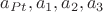 $a_{Pt}, a_1, a_2, a_3$