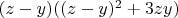 $(z-y)((z-y)^2+3zy)$