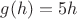 $g(h)=5h$