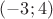 $(-3;4)$