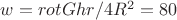 $w={rotG}h r/4R^2=80 МГц$