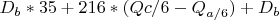 $D_b*35+216*(Q{c/6}-Q_{a/6})+D_b$
