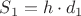 $S_1=h\cdot d_1$
