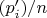 $(p'_i)/n$